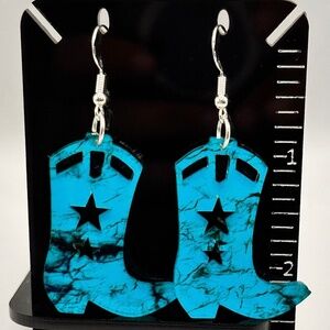 Cowboy boots dangle earrings, women earrings, western earrings